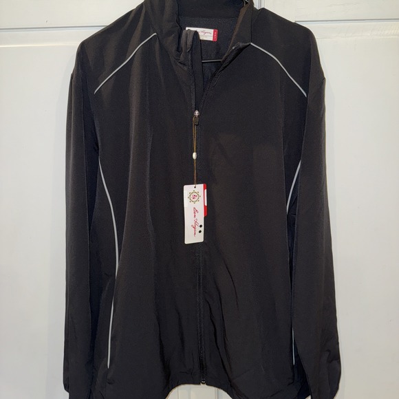 Ben Hogan Jacket Mens Large Black Full Zip‎ Windbreaker Golf Outdoor Light - Picture 1 of 8